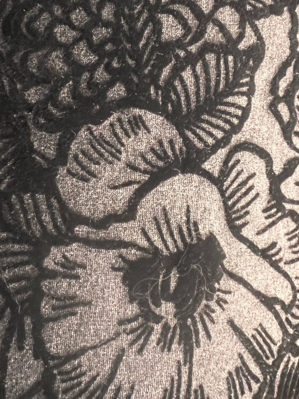 Lands' End Charcoal Grey and Black Floral Burnout Midi Dress. Size 14 Tall. - Picture 11 of 11
